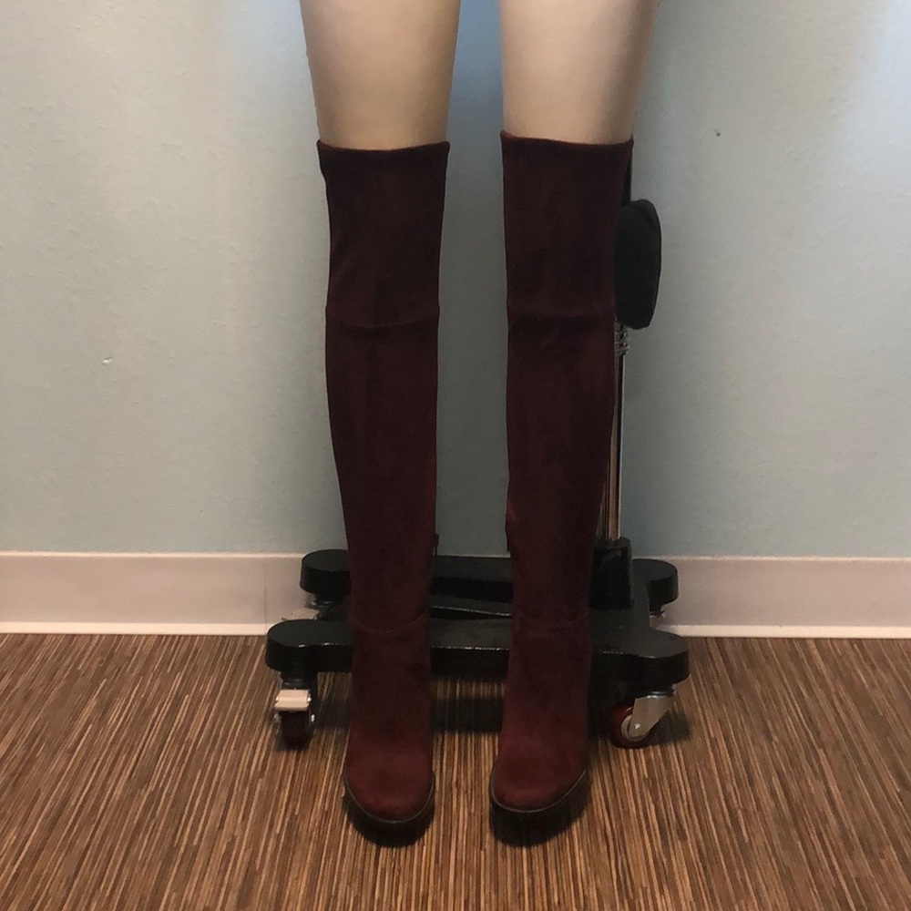 Burgundy suede thigh high Vince Camuto Boots